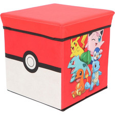 POUF POKÉMON POKÉBALL CONTENITORE MULTIFUNZIONE PORTA OGGETTI PER SEDERSI 30 CM