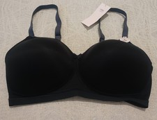 Marks And Spencer Non-Wired And Padded T-Shirt Black Mix Bra UK Size 38DD