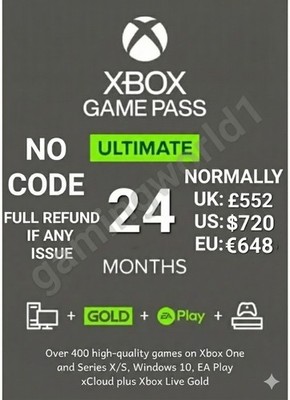 Xbox Game Pass Ultimate 24 Monate   Global | Gold + EA Play | 0-2 Stunden Lieferung