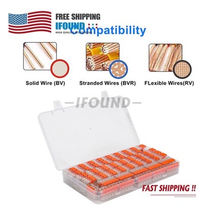 90Pcs For Wago 221 Lever Nuts Compact Splicing Wire Connectors - 2/3/5 Terminal