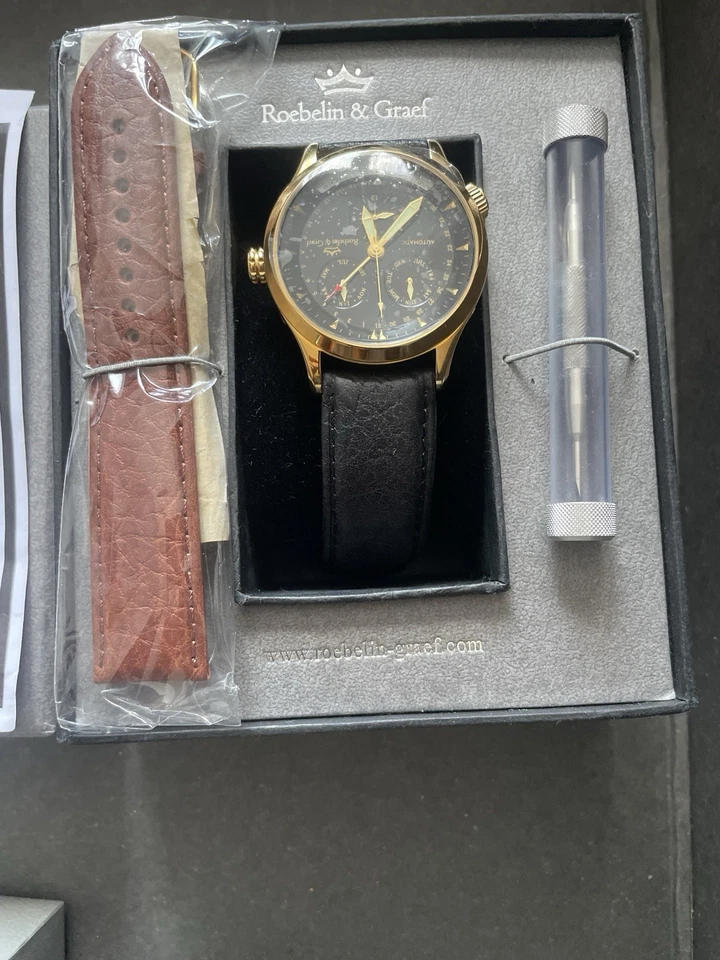 Herren-Armbanduhren 7er-Set mit Uhrenkoffer Lederarmband Armbanduhren Neu R3 F2 - Bild 4 von 4