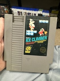 Ice Climber (Nintendo NES, 1985) Probado Aut&eacute;ntico 5 Tornillos con Funda