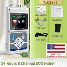USA Shipment 24 Hours 3 Channel ECG Holter TLC9803 Dynamic EKG Holter w Software