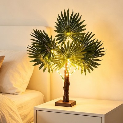 LED Palmebaum mit Lichter Tischdeko Lichterbaum Innen Beleuchteter Palme Baum