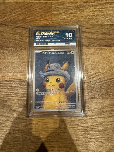 ACE 10 Pikachu With Grey Felt Hat - Van Gogh Museum Promo Pokémon Card