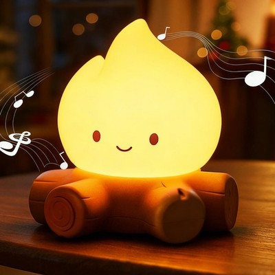 Campfire Night Light, Portable Flame Lamp with White Noise, Cute Silicone Fla...