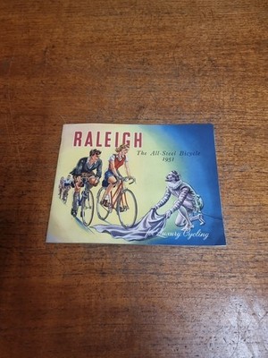 Vintage Raleigh Cycles Fahrrad Werbeprospekt 1951 Tourist Junior Fahrrad 