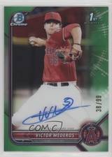 2022 Bowman Draft Chrome Pick Green Refractor 38/99 Victor Mederos Auto 06z2