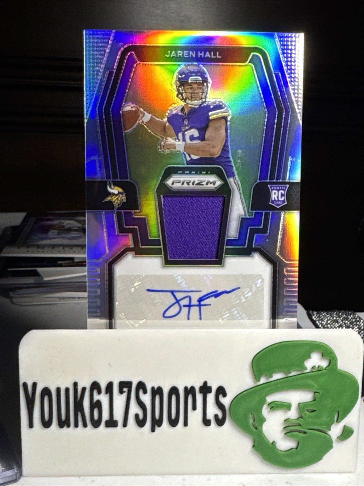 2023 Panini Prizm Jaren Hall Rookie Patch Auto RPA RC /99 Silver #RPA-JHA