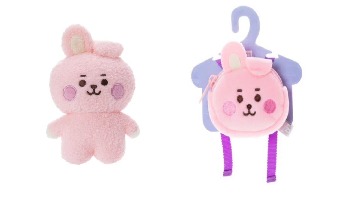 LINEFRIENDS BTS BT21 COOKY Set Tatton Baby S size Plush Toy Backpack  2-piece set