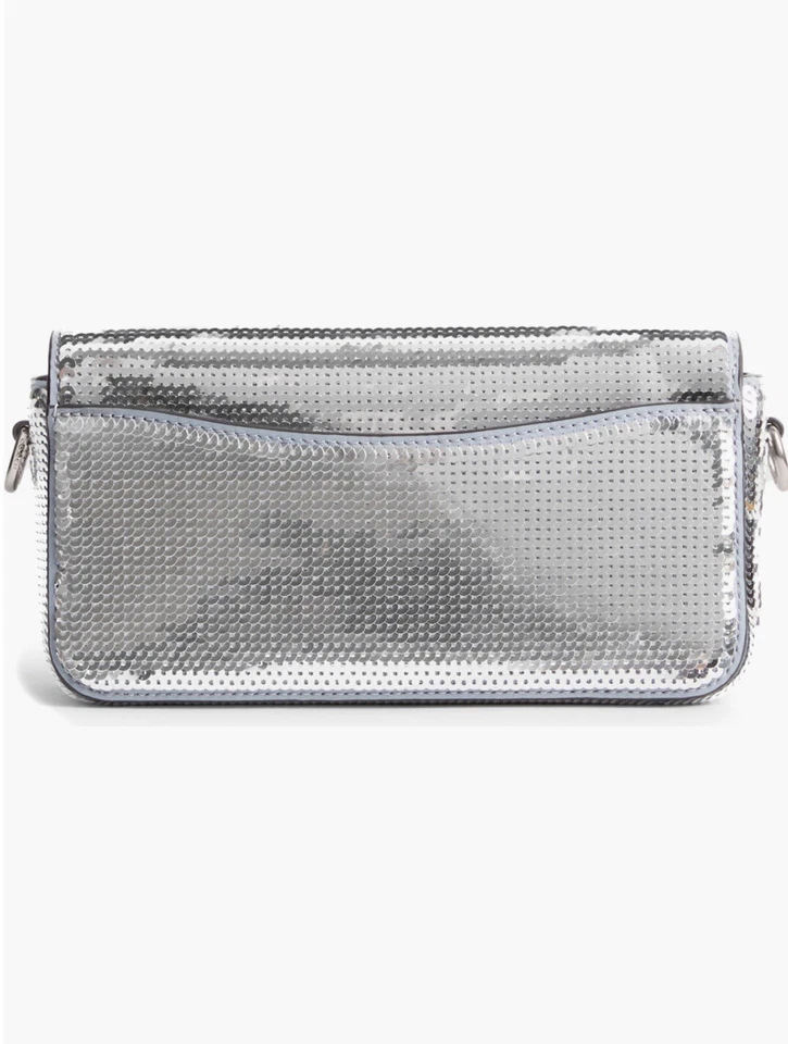 COACH Studio Baguette Sequin Shoulder Crossbody Bag- Silver - Image 2 of 4