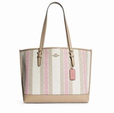 NWT Coach Mollie Tote In Signature Jacquard With Stripes C8415