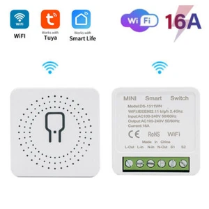 Sans fil DIY Commutateur de lumière WiFi Intelligent Mini Module de commutation de relais pour Alexa Google