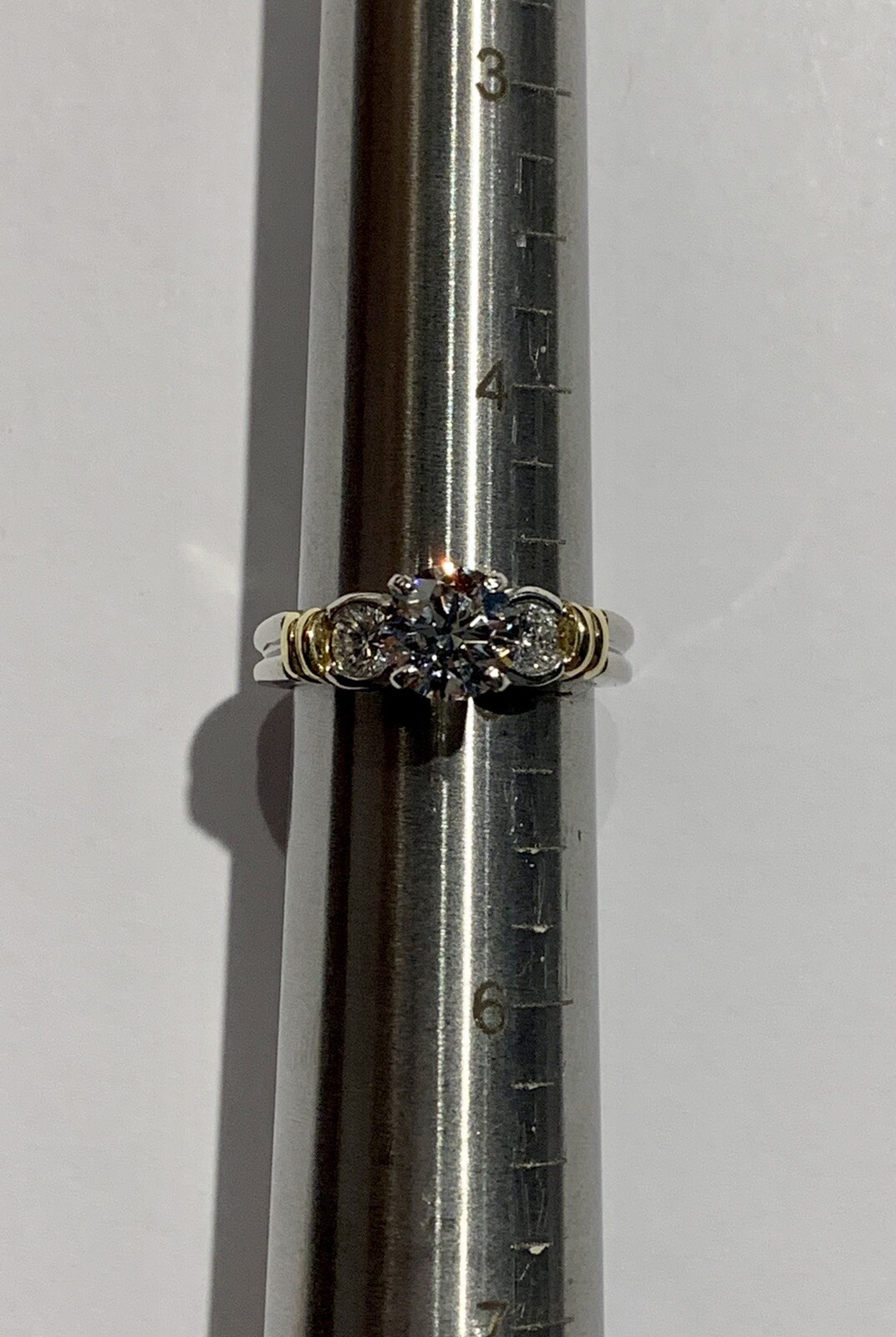 Solid Platinum Diamond Ring Solitaire E VS1  CVD … - image 7