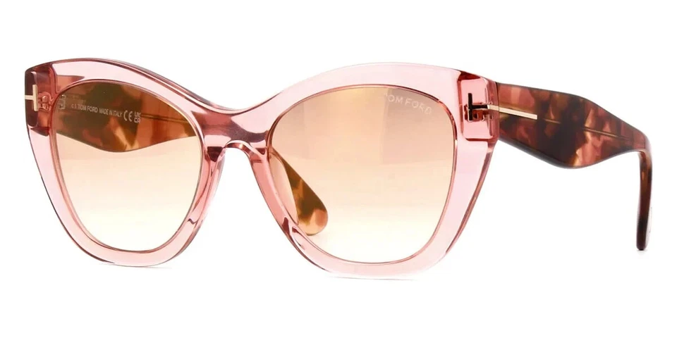 Tom Ford Cara TF940 72G Pink Cat Eye Sunglasses Plastic Frame 56-20-140 - Image 2 of 3