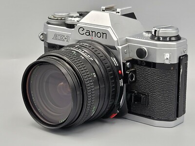 Canon AE-1 35mm Film Camera w/ Quantaray 28mm 1:2.8 Lens | eBay