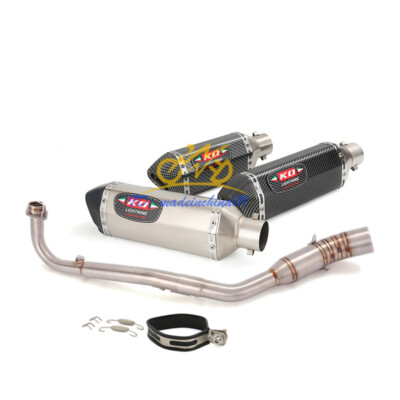 For Kawasaki Z125 Pro Full Exhaust System Muffler Header Pipe Escape 370mm Tips