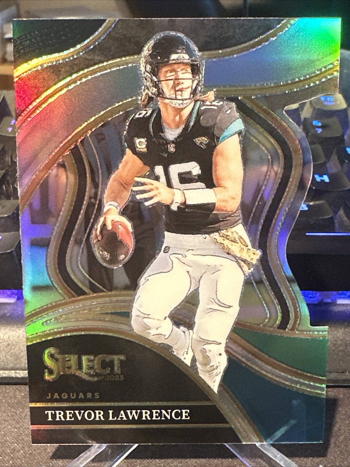 2023 Panini Select Club Black Green Die Cut Trevor Lawrence #212 Jaguars