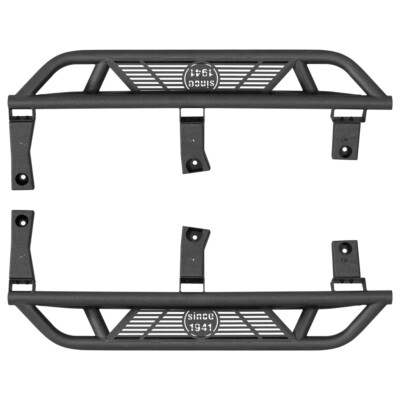 2PCS STEEL TUBE SIDE STEP RUNNING BOARD WIDE-DROP FIT 1987-1995 JEEP WRANGLER YJ