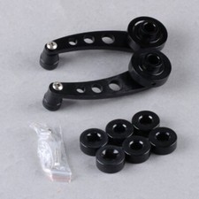 2x Billet Aluminum Window Crank Handle Black For Hot Rod Chevy Ford Chrysler 2x Billet Aluminum Window Crank Handle Black For Hot Rod Chevy Ford Chrysler
