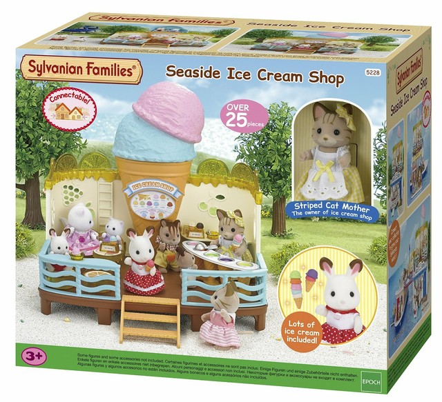 sylvanian families seaside ice cream shop set