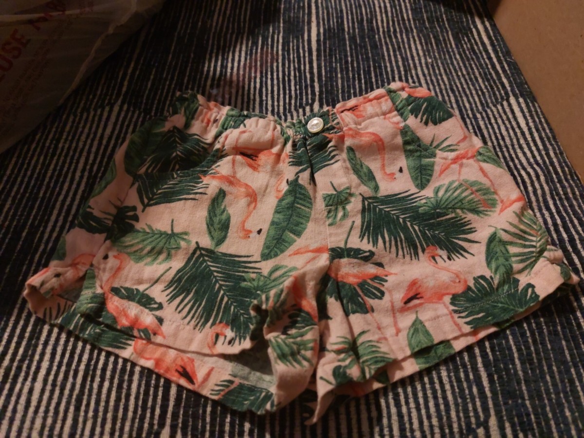 Old Navy Girl's Toddler 2T Flamingo Shorts Linen/Rayon