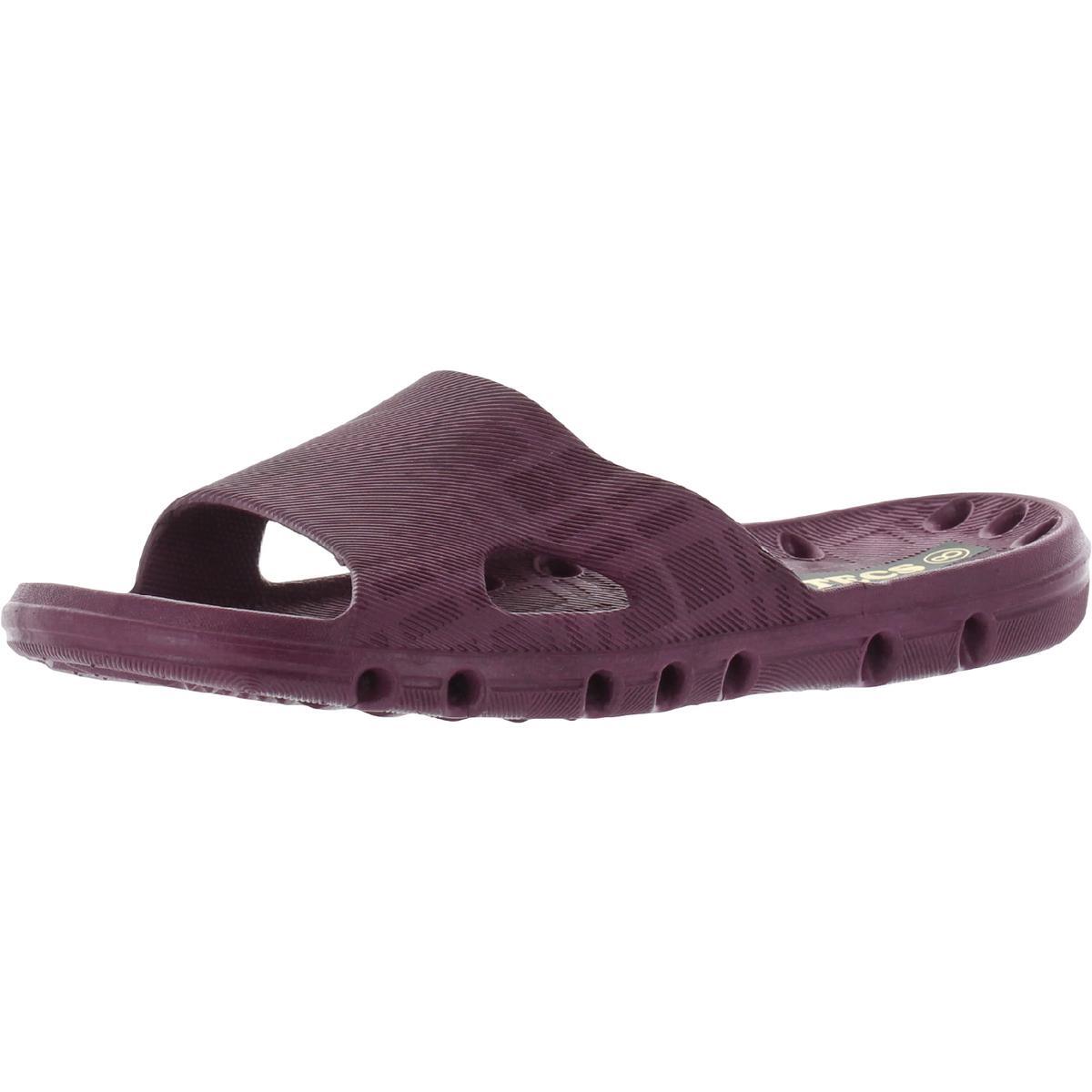 Женские фиолетовые шлепанцы Tecs с открытым носком и перфорацией для бассейна, размер 40, средний (D) BHFO 7472