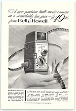 1940s BELL  HOWELL MOVIE CAMERA PRECISION BUILT FULL PAGE PRINT AD Z5277