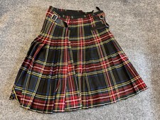 The Kilt Men's Skirt 30 X 32 Multicolor Buffalo Plaid Viscose Pleated Belted