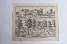 1876 Litho C.L. Centlivre Fort Wayne Indiana Residence Beer Garden Brewery Sign