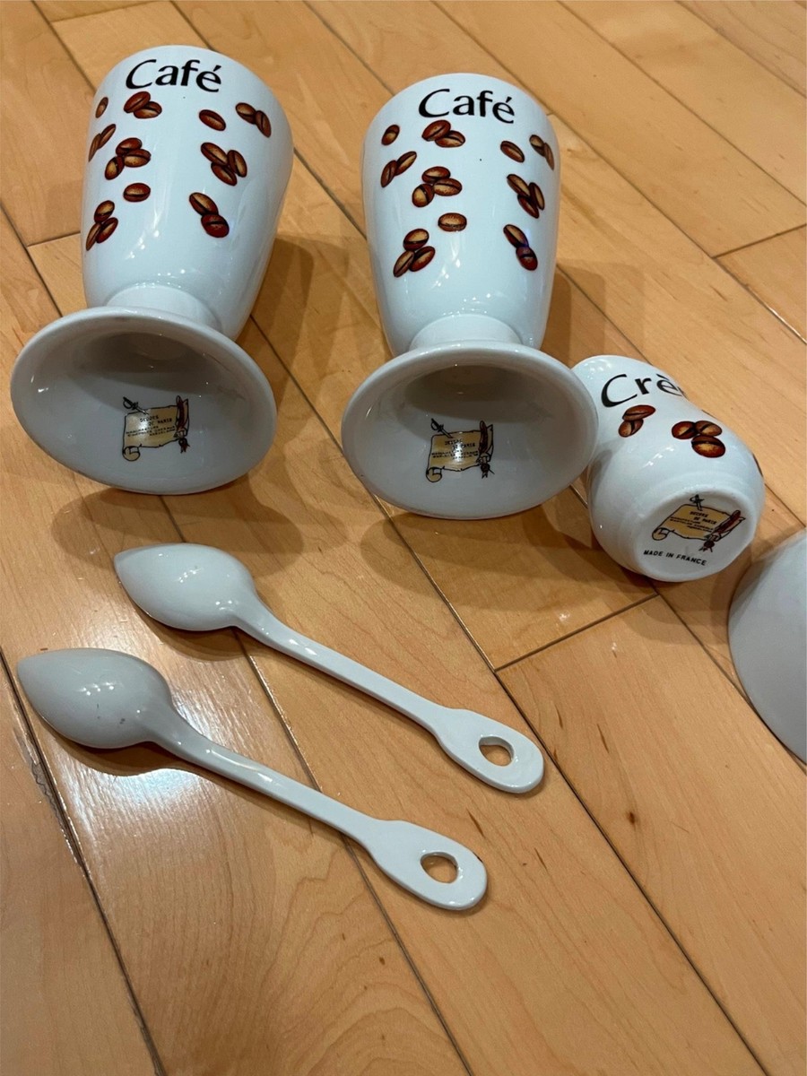 Service à Café Vintage 1957 Par MASSE & SURGET - Porcelaine Avec Plateau