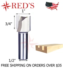 Tideway Carbide PRO LC01021608 1" Diameter straight 1/2" shank router bit