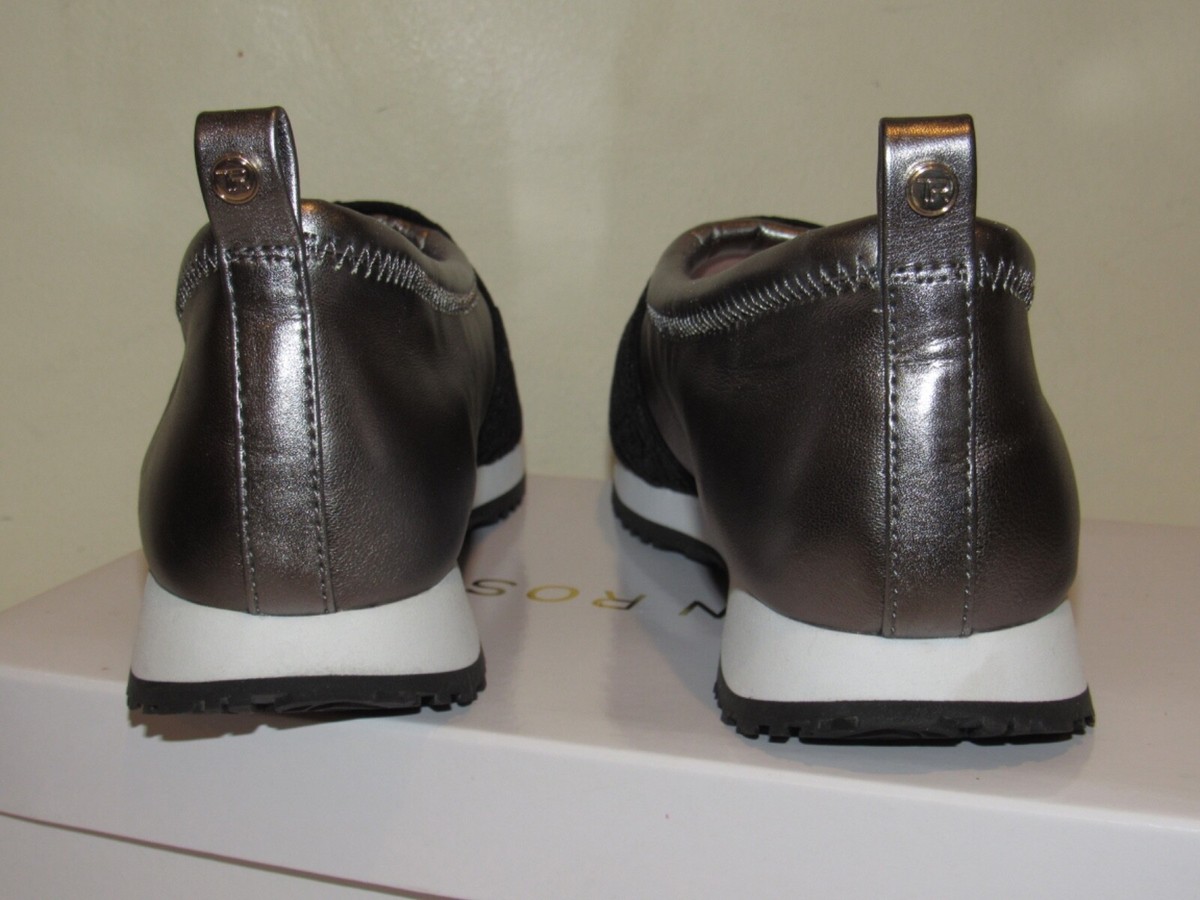 Taryn Rose Charlotte Slip On Sneaker Shoe Womens Silver Black