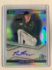 2020 Bowman Chrome Class of 2020 Max Meyer Auto #D /250 Miami Marlins Refractor