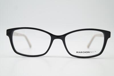 Brille MARCHON NYC M-5001 Schwarz Gold Mehrfarbig Oval Brillengestell Neu