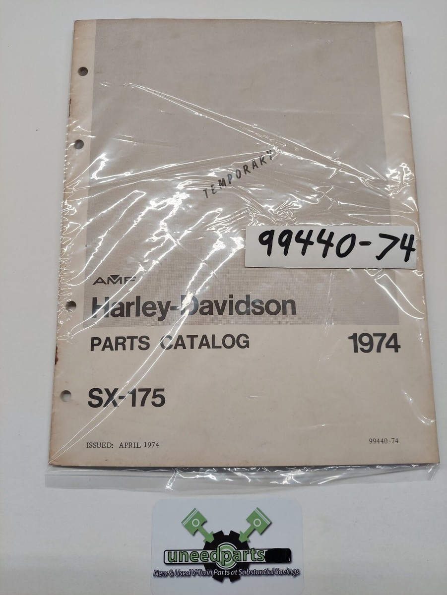 GENUINE HARLEY DAVIDSON 1974 SX-175 TEMPORARY PARTS CATALOG 99440