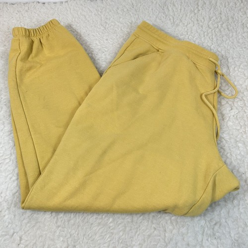 Eddie Bauer Women's Camp Fleece Jogger Pants In Yellow Size Large - Picture 3 of 7