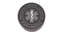 Paramedic Rubber 3D  - Klett Patch Aufn&auml;her - 8cm Sanit&auml;ter Notarzt Emergency