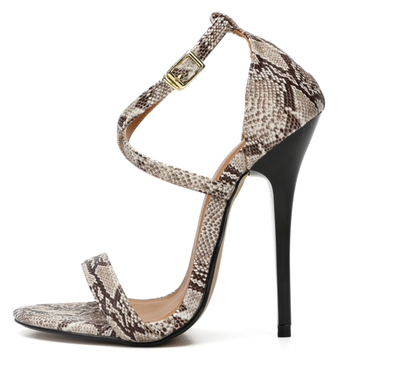 snake heel sandals