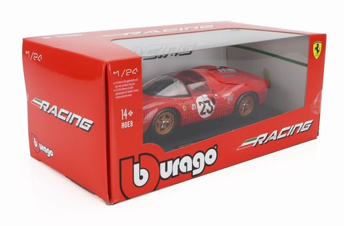 MODELLINO AUTO STATICO BURAGO FERRARI 330 P3 WINNER DAYTONA 1967 BANDINI 1/24 - Foto 6 di 8