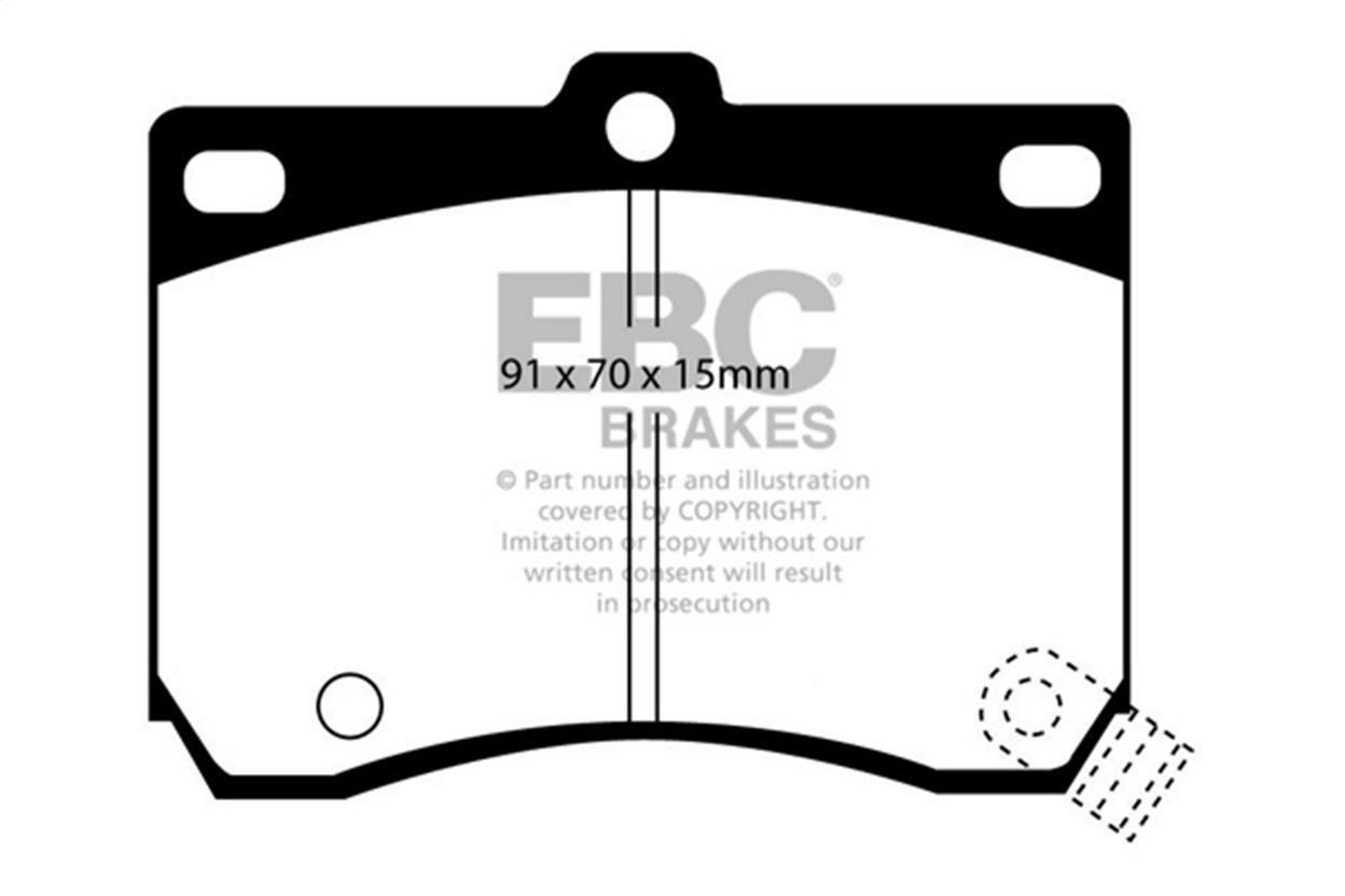 EBC Redstuff Premium Front Disc Brake Pad Set FMSI D473 Fits 91-96 Models