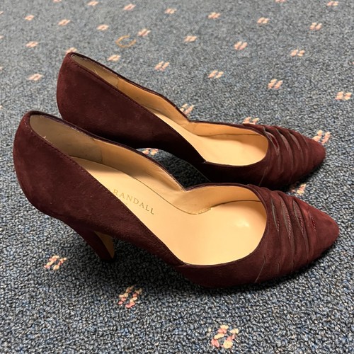 Loeffler Randall donna bordeaux scamosciato dettaglio vernice pompa classica taglia 7B Italia - Foto 4 di 12