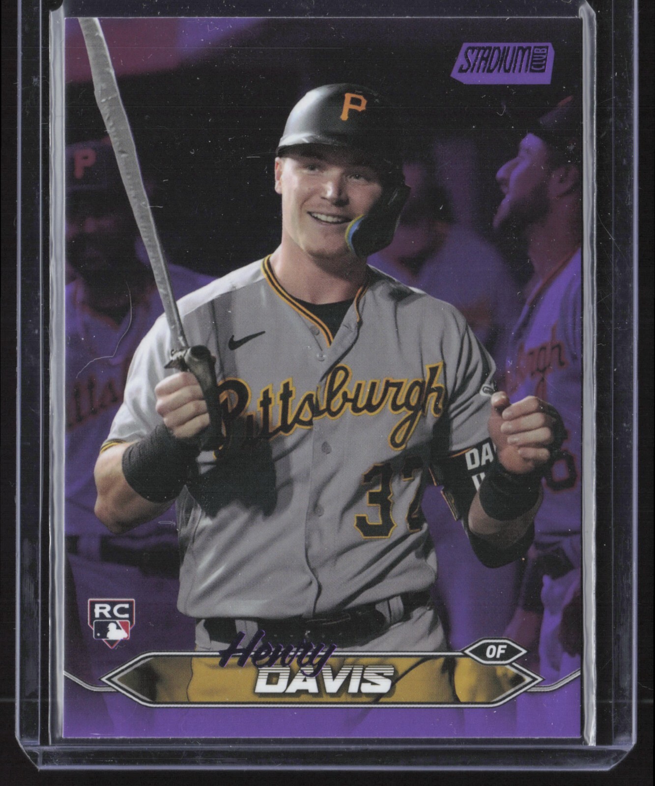 2024 Topps Stadium Club Purple Foil 33/75 Parallel #207 Henry Davis Pirates (RC)