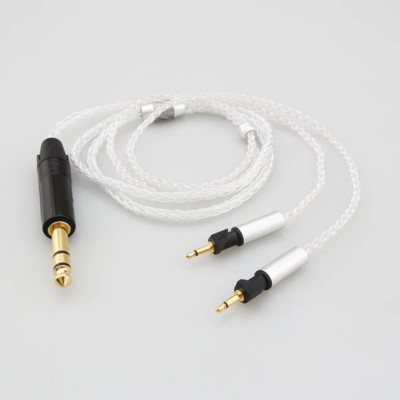 HIFI 8 Core 99% 7n Pure Silver Earphone Cable For Abyss Diana v2 phi TC X1226lit