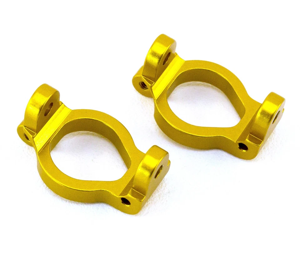HSP M605 Gold Anodized Aluminum Steering Caster Blocks for Redcat Volcano18 - Image 2 of 2