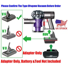 1x Adapter for Makita 18V LXT Model Batteries To Power for Dyson V6 Type Vacuum