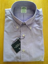 NWOT Brooks Brothers Purple Supima Cotton Button Down 15-31 Milano MSRP 140