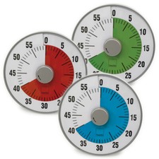 TimeTEX Zeitdauer-Uhr "lautlos" L, mit blauer Scheibe, 19 cm ø