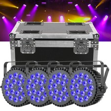 4PCS 18x15W Lighting LED Stage PAR Light RGBWA UV DMX Beam Party DJ Disco Light