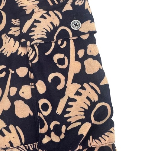 Anthropologie Small HeiHei Nouveau Harem Cargo Jogger Pant Printed Navy Cropped - Picture 7 of 10